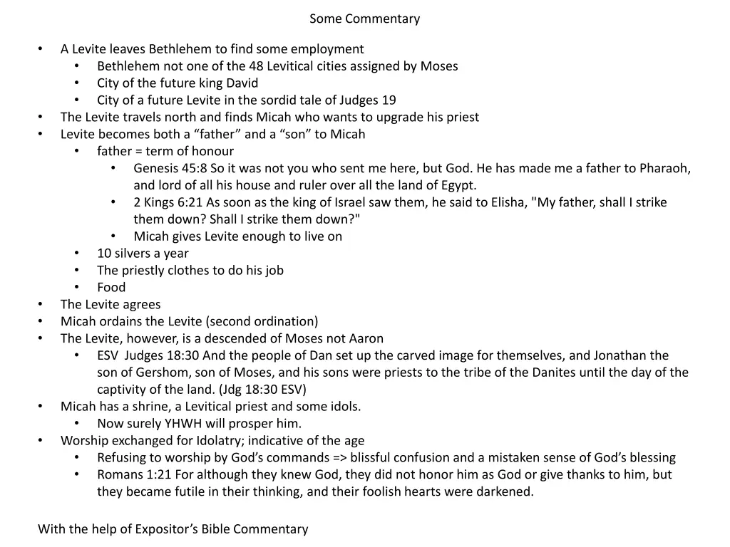 some commentary 1
