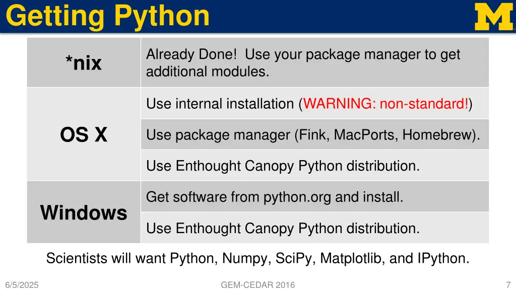 getting python