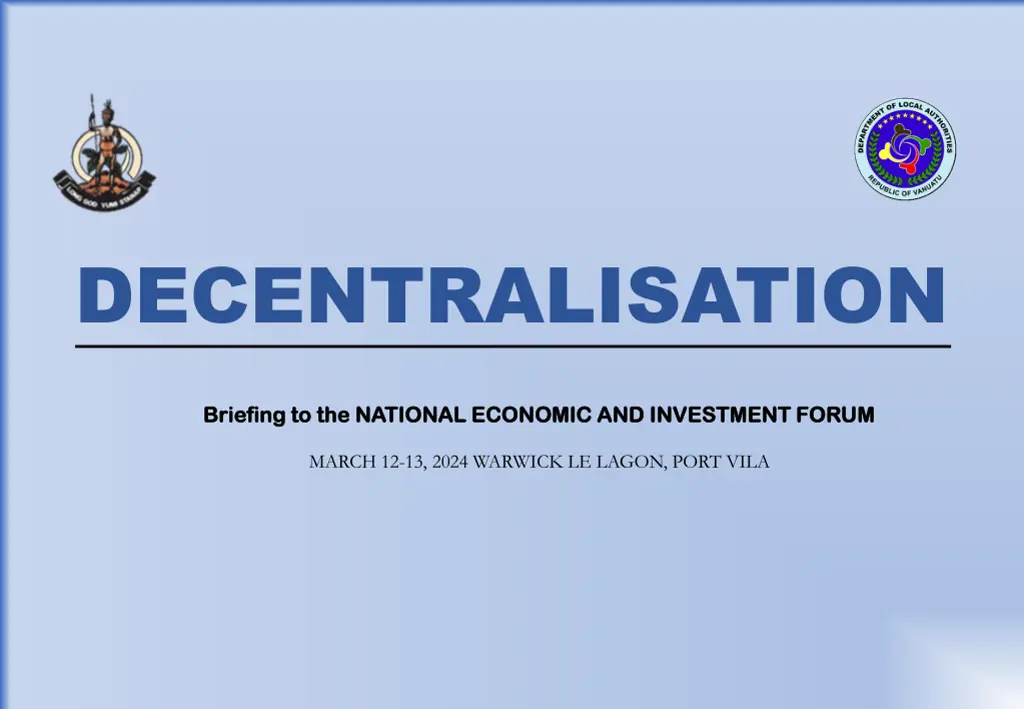 decentralisation