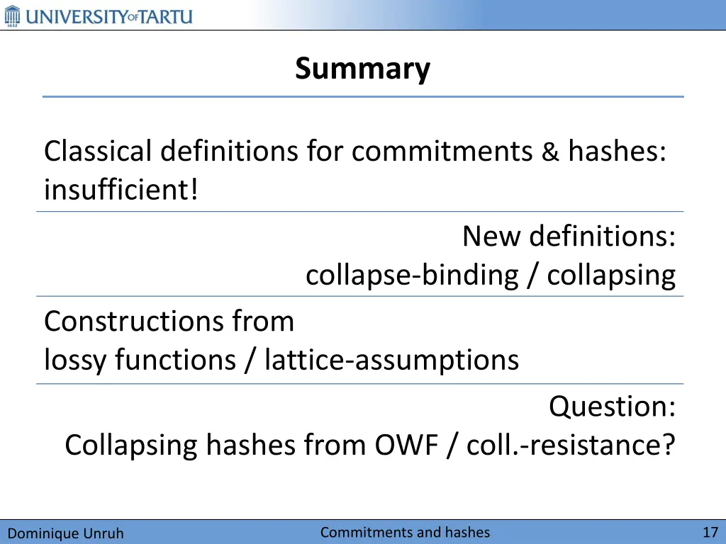 summary