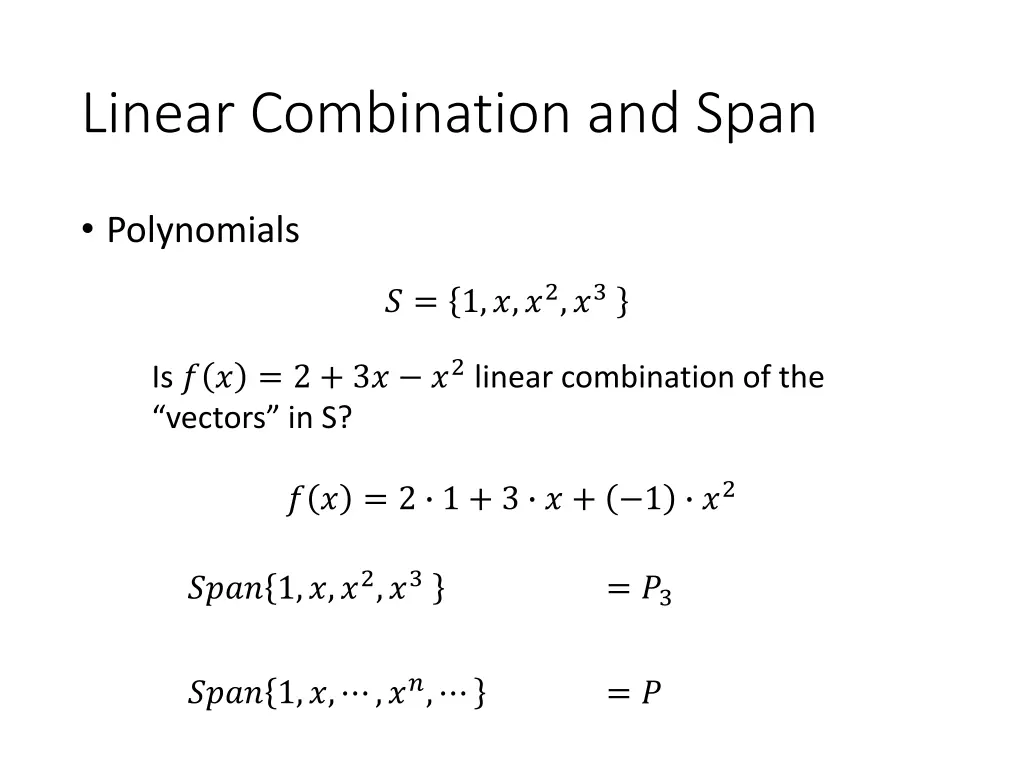 linear combination and span 2