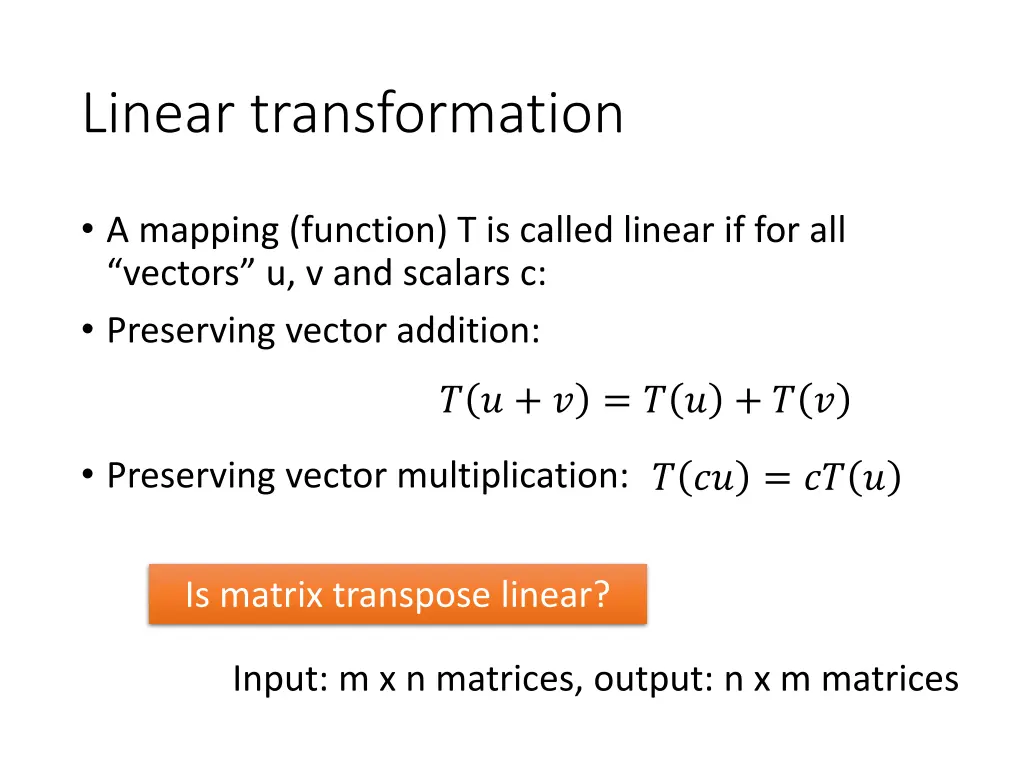 linear transformation 1