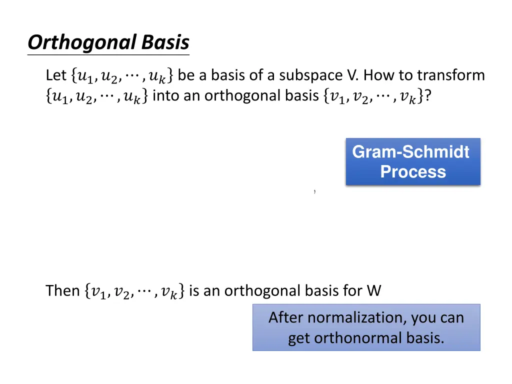 orthogonal basis