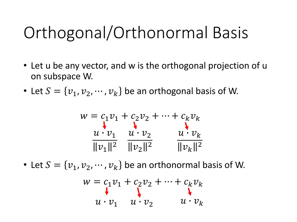 orthogonal orthonormal basis