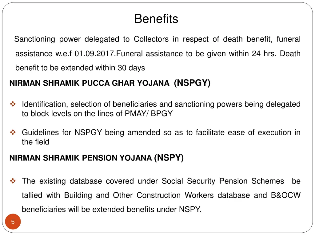 benefits