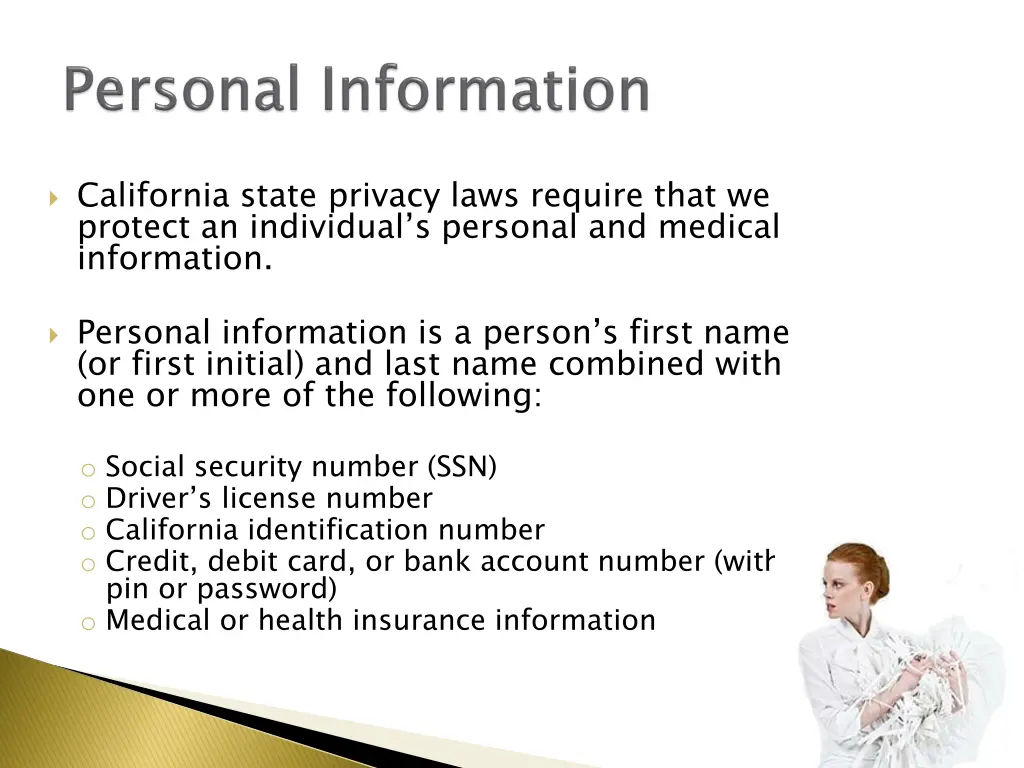california state privacy laws require that