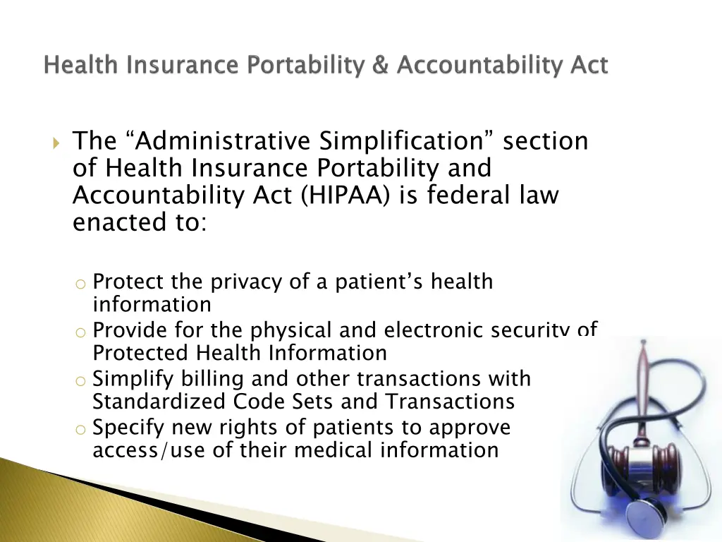 the administrative simplification section
