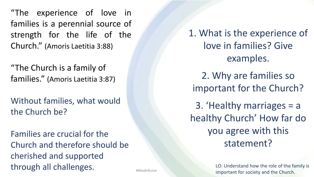 the experience of love in families is a perennial