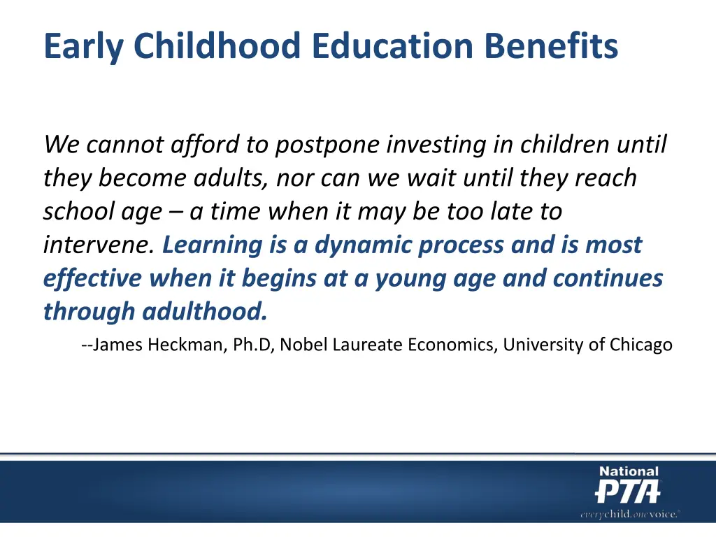 early childhood education benefits