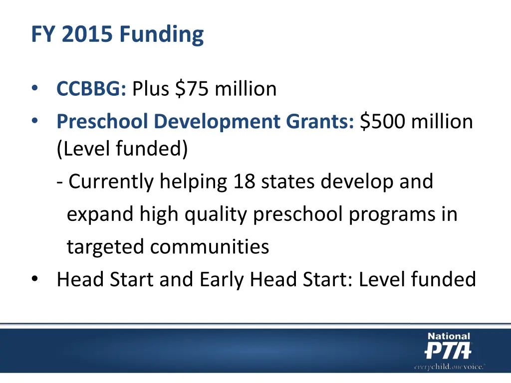 fy 2015 funding