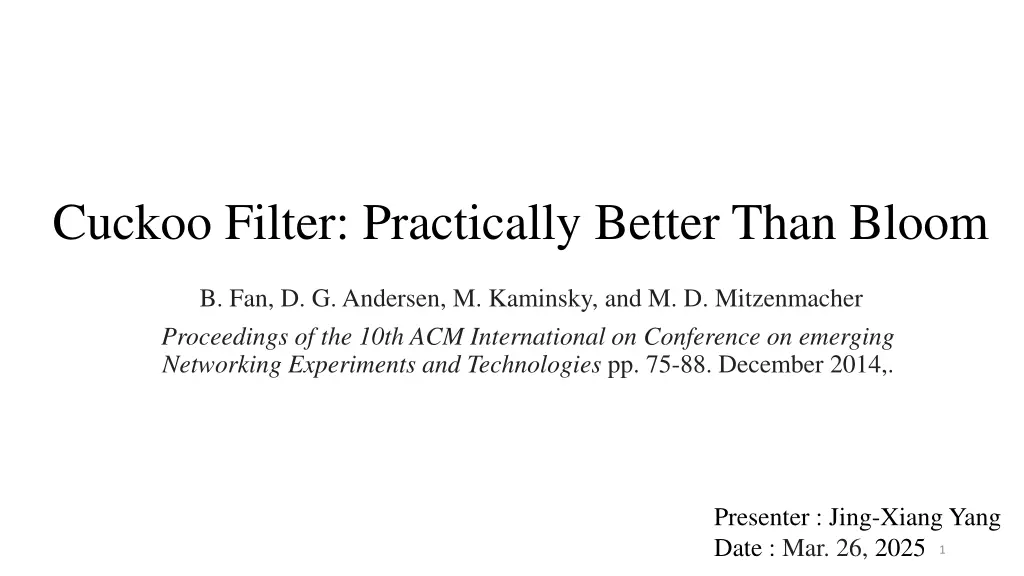cuckoo filter practically better than bloom