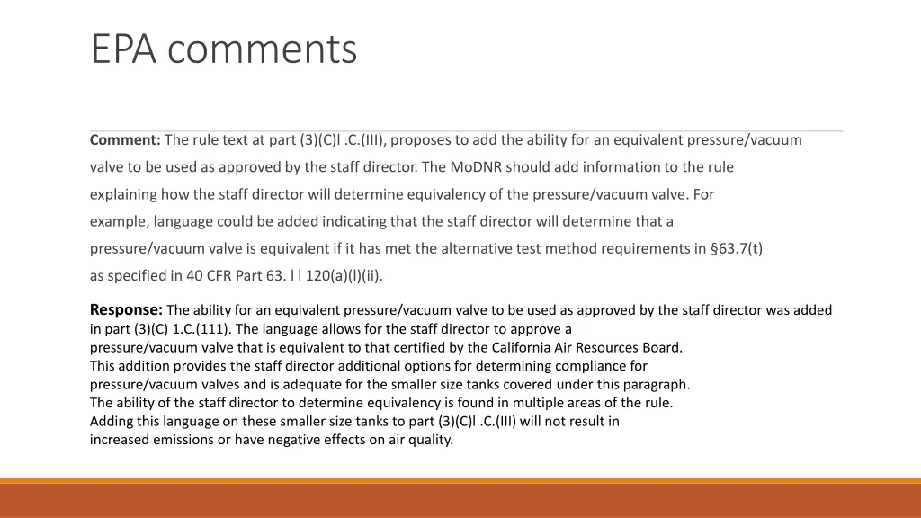 epa comments