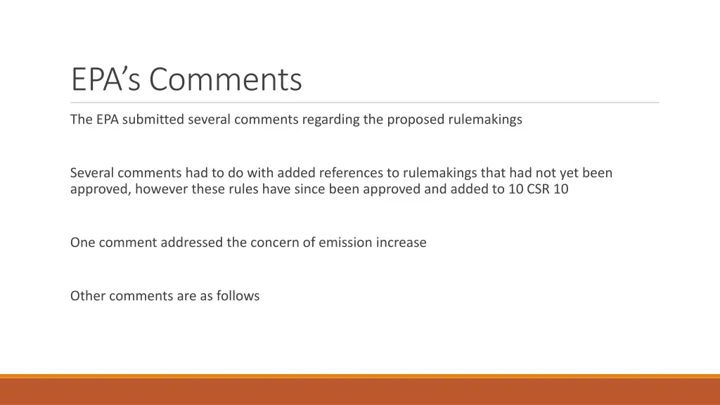 epa s comments