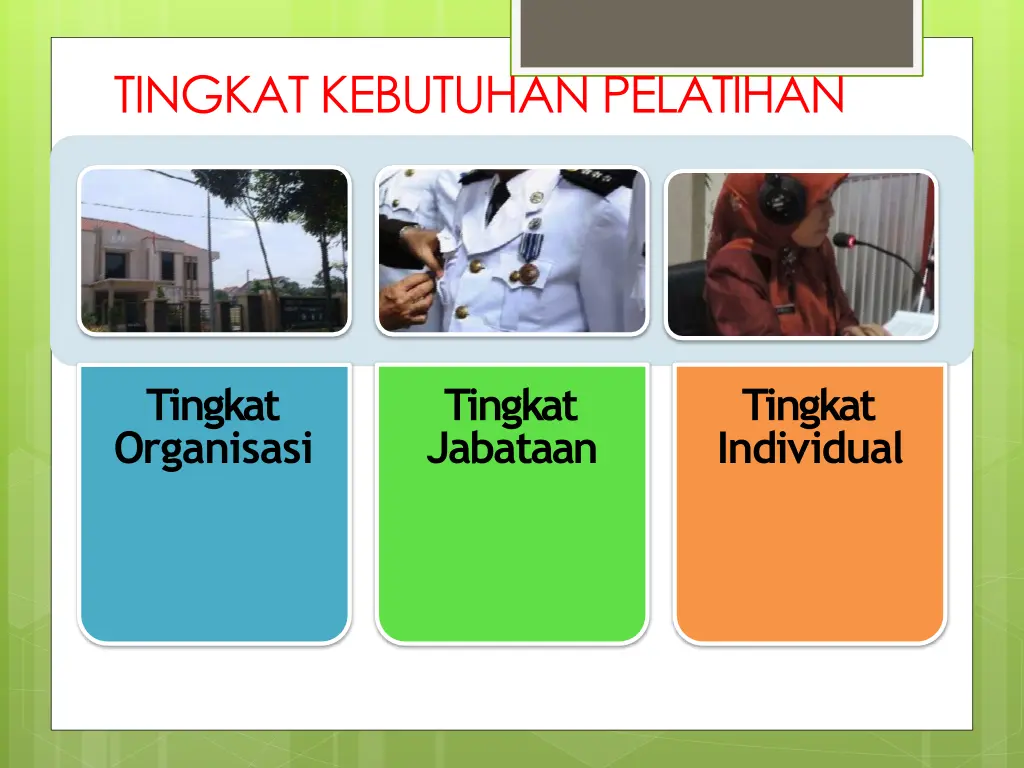 tingkat kebutuhanpelatihan