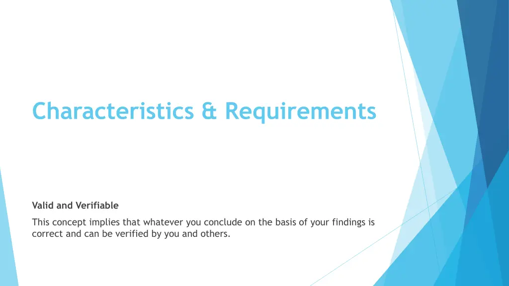 characteristics requirements 3