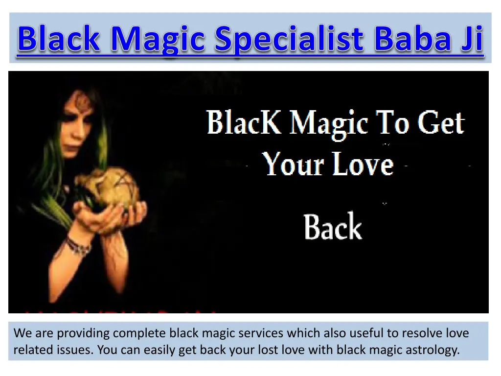 black magic specialist baba ji