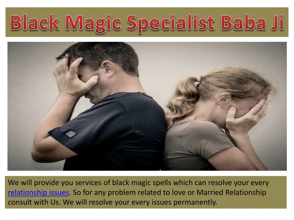 we will provide you services of black magic