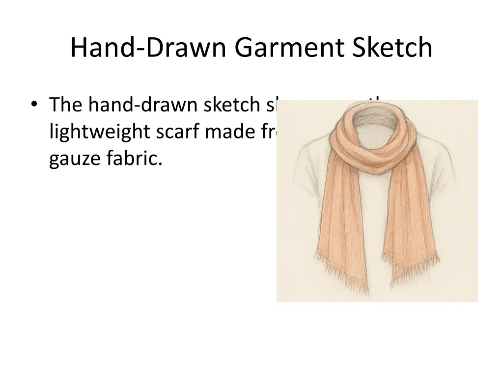 hand drawn garment sketch