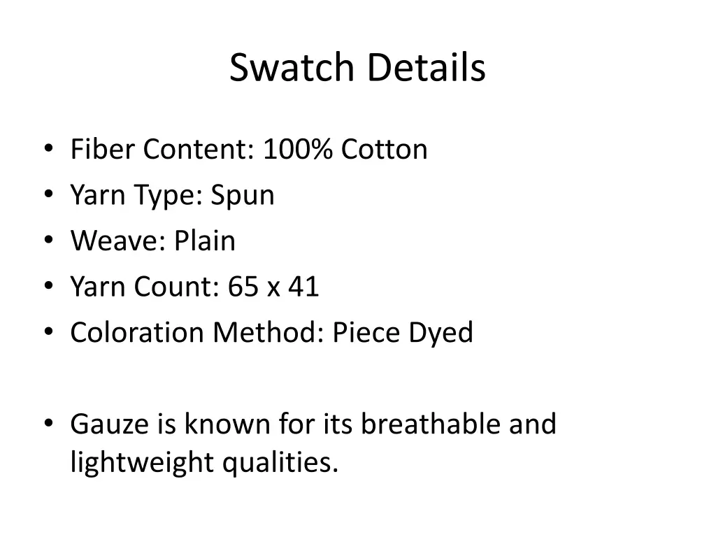 swatch details