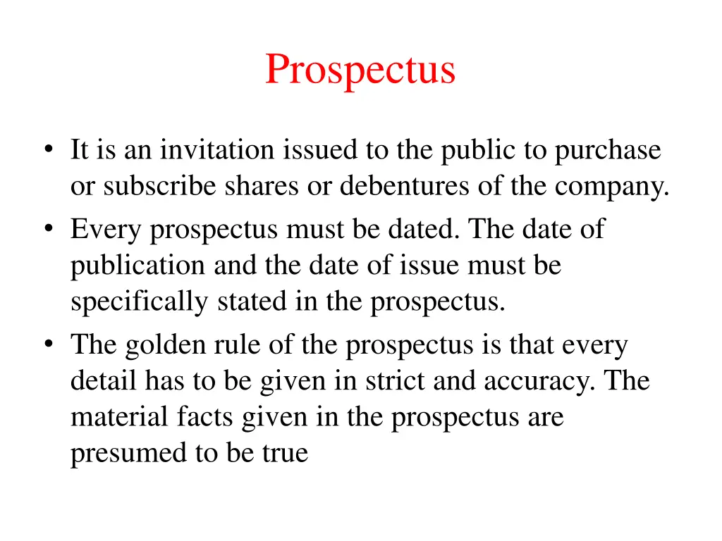 prospectus