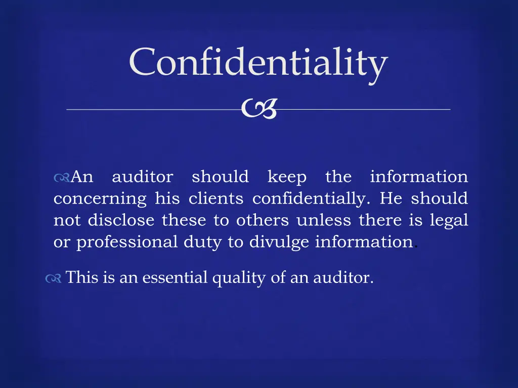 confidentiality