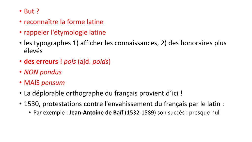 but reconna tre la forme latine rappeler