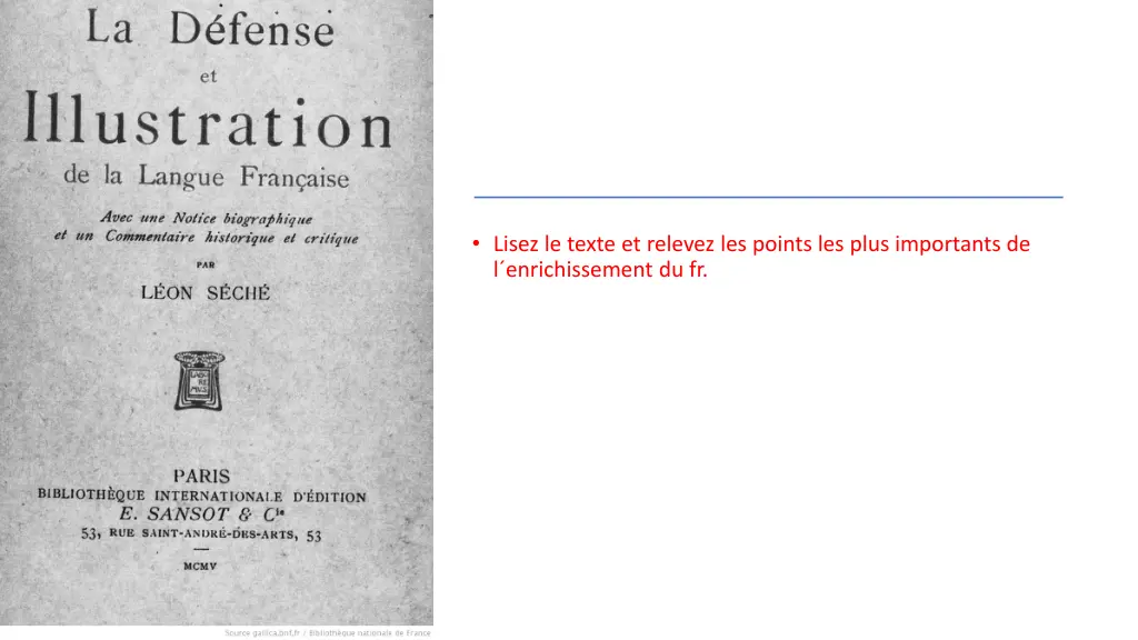 lisez le texte et relevez les points les plus