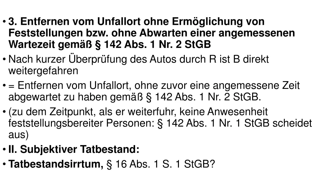 3 entfernen vom unfallort ohne erm glichung
