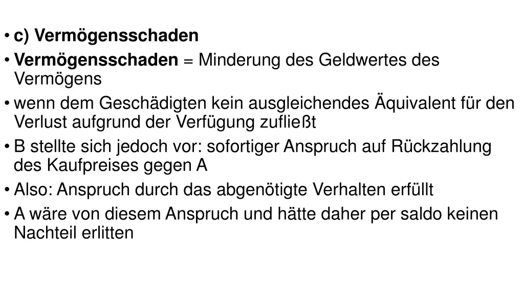 c verm gensschaden verm gensschaden minderung