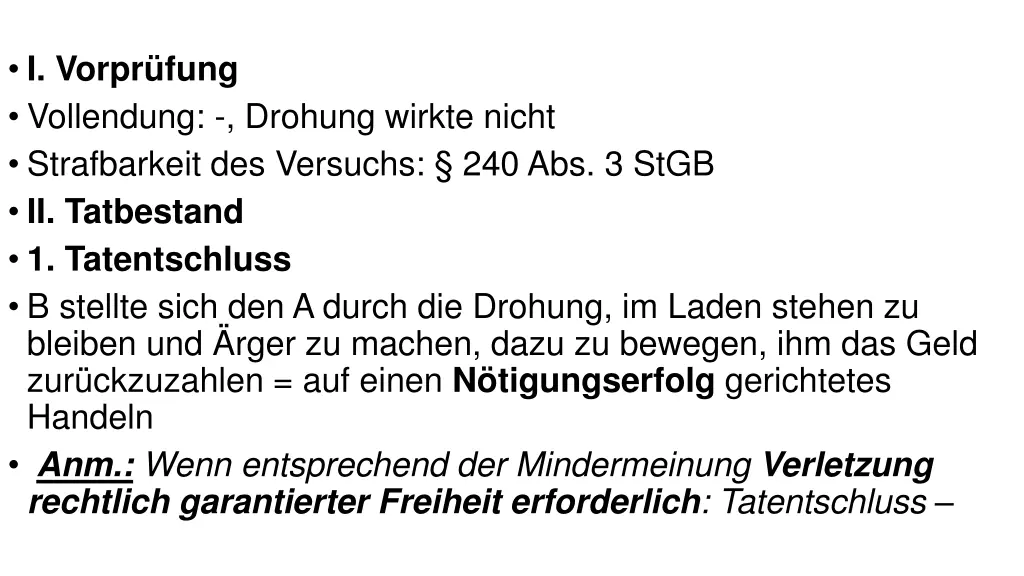 i vorpr fung vollendung drohung wirkte nicht