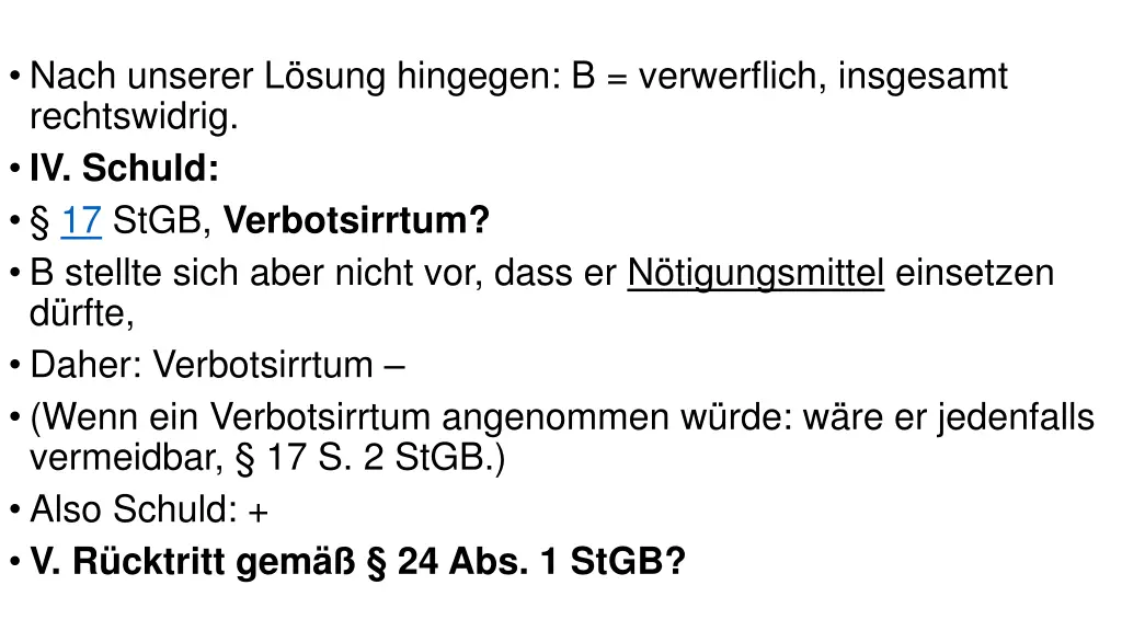 nach unserer l sung hingegen b verwerflich