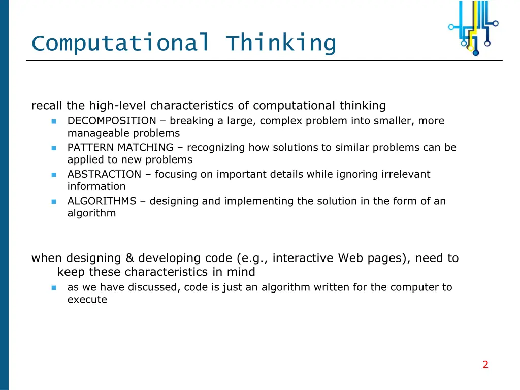computational thinking