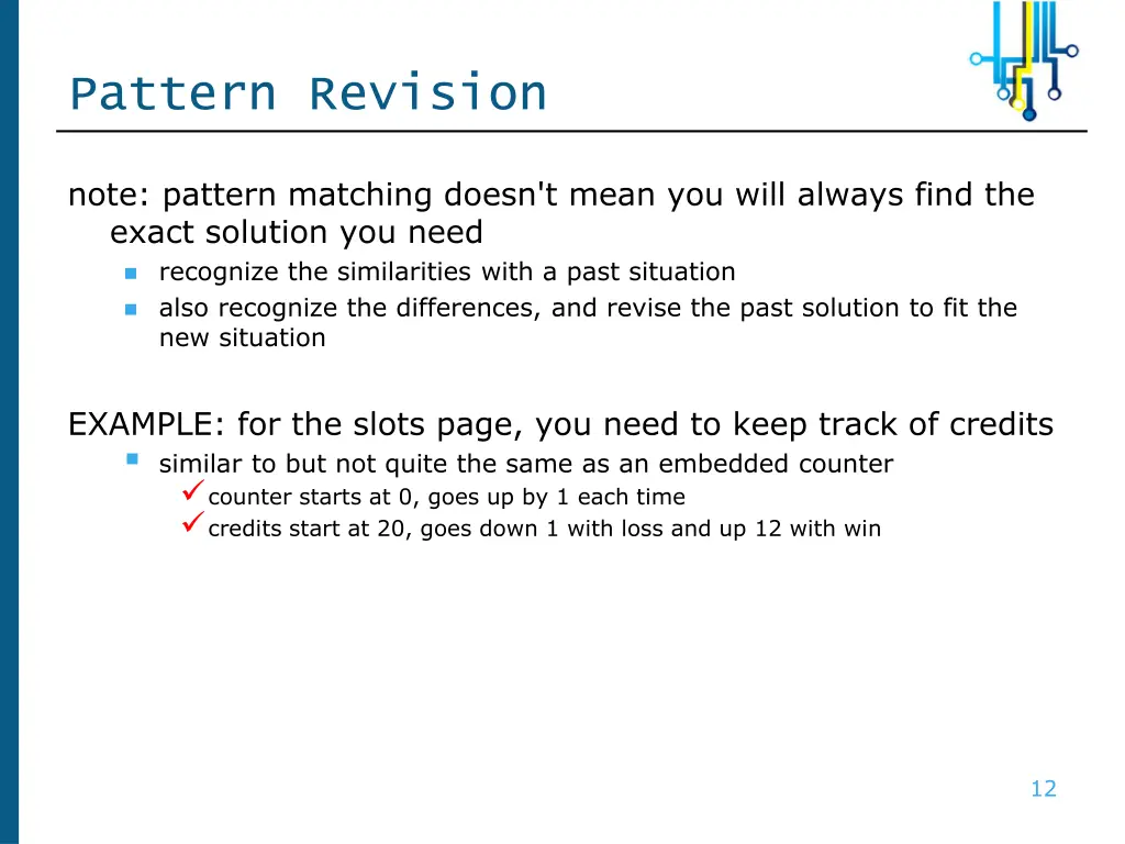 pattern revision