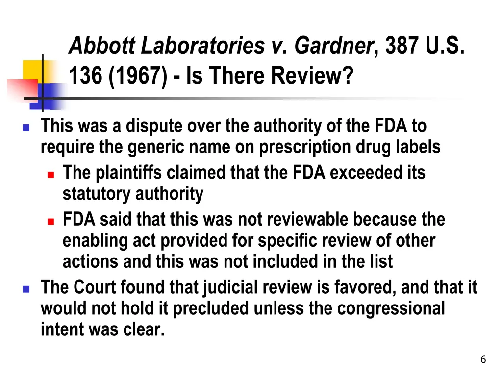 abbott laboratories v gardner 387 u s 136 1967
