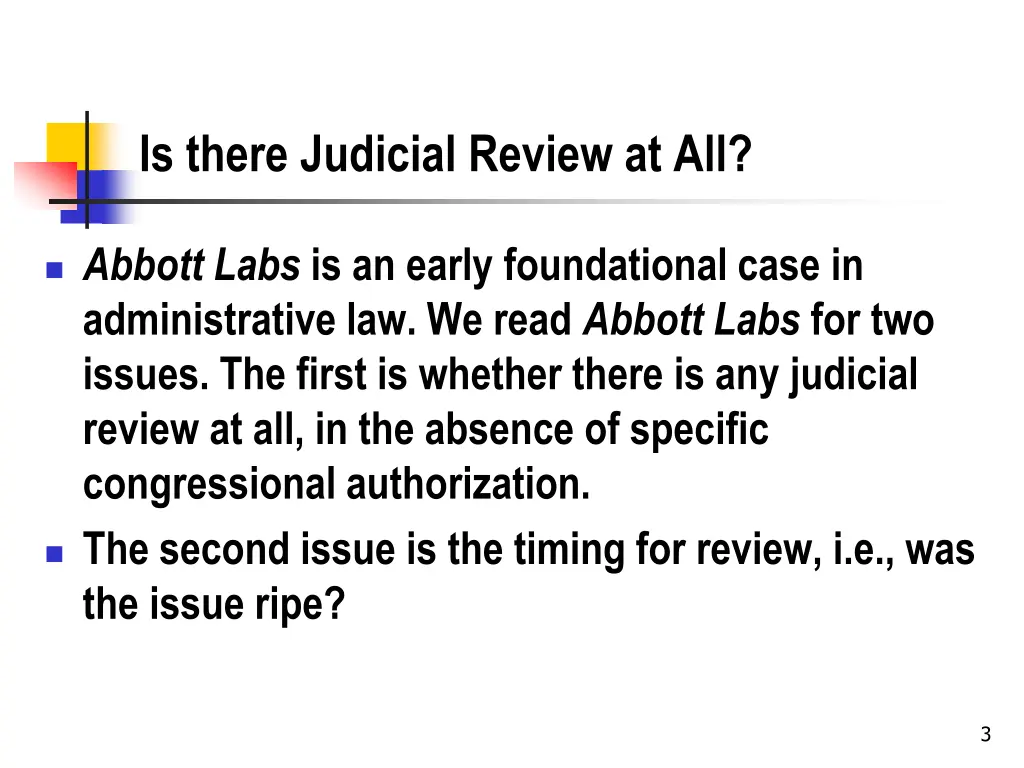 is there judicial review at all