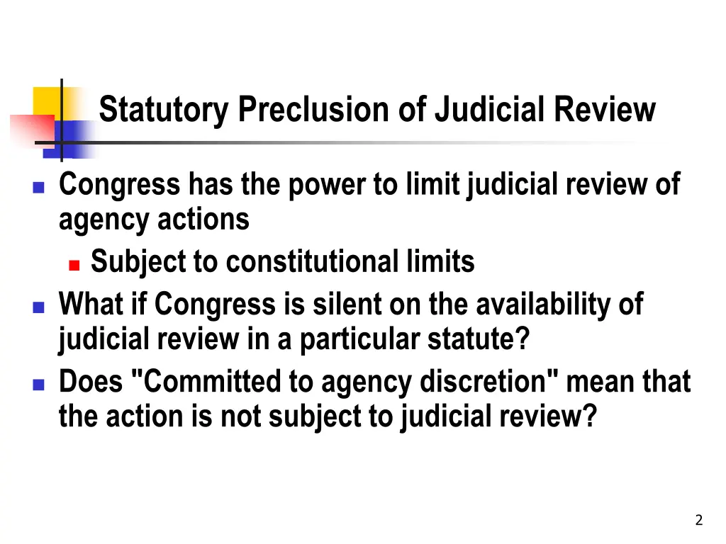 statutory preclusion of judicial review