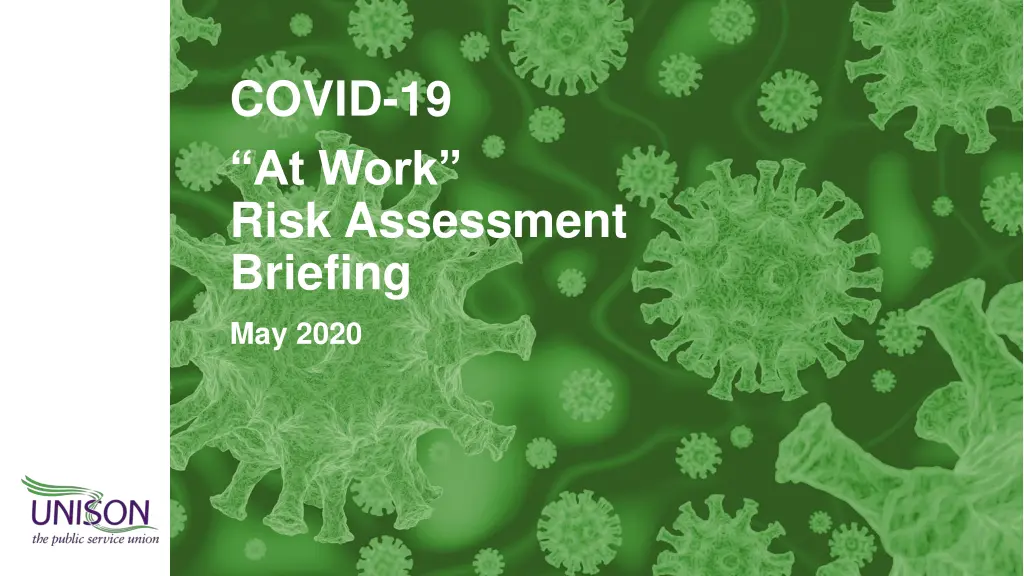 covid 19 at work risk assessment briefing