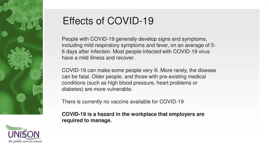 effects of covid 19