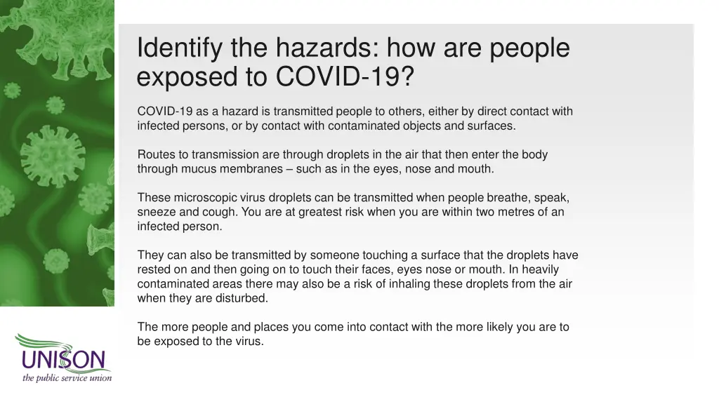 identify the hazards how are people exposed