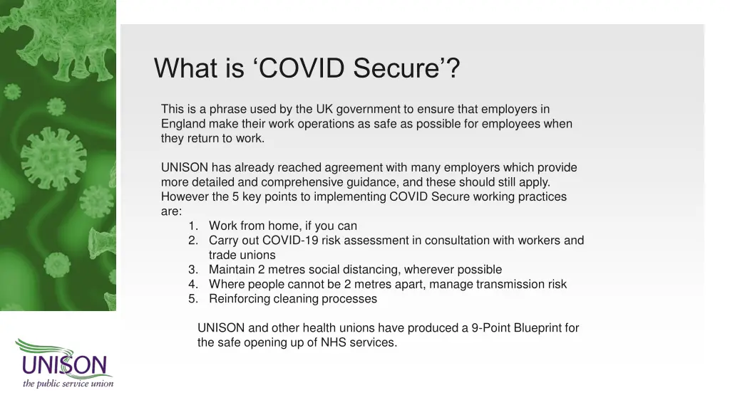 what is covid secure