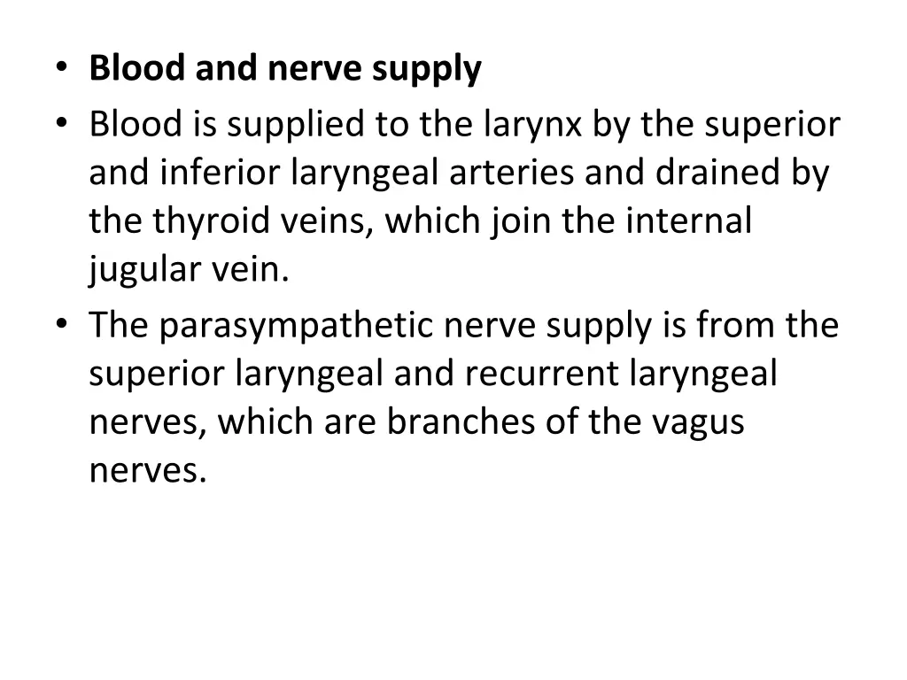 blood and nerve supply blood is supplied