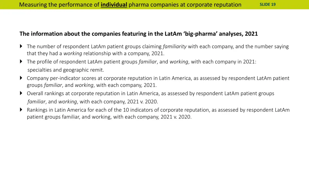 measuring the performance of individual pharma 2