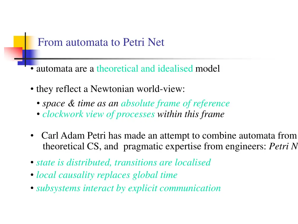 from automata to petri net