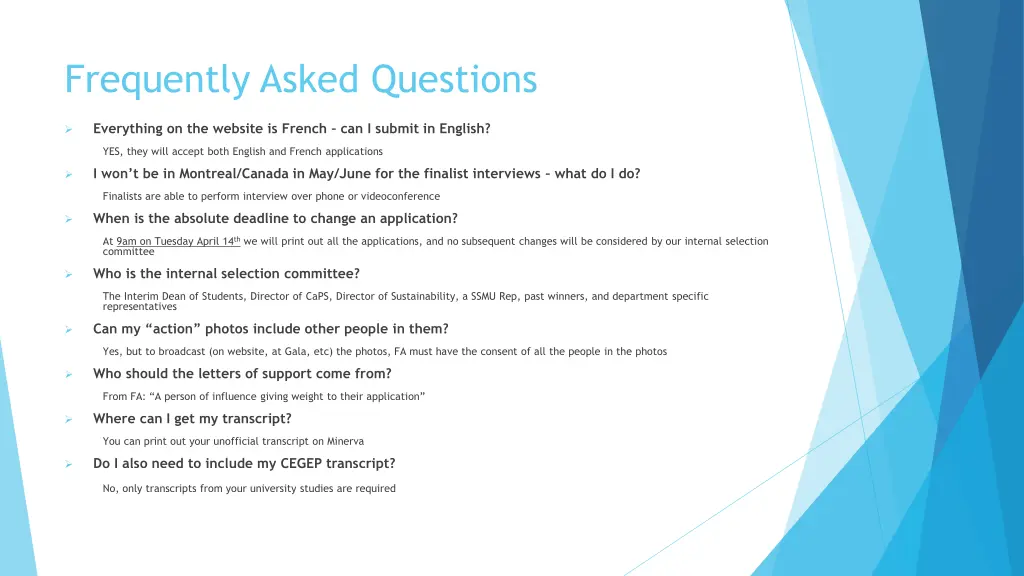 frequently asked questions
