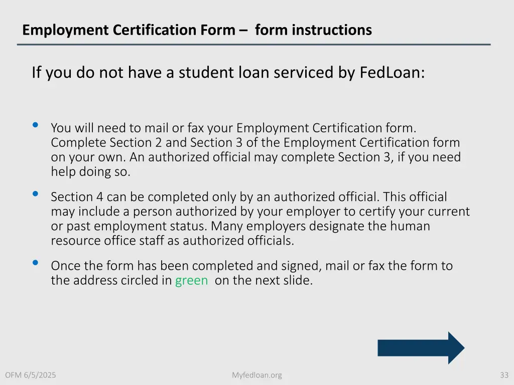 employment certification form form instructions