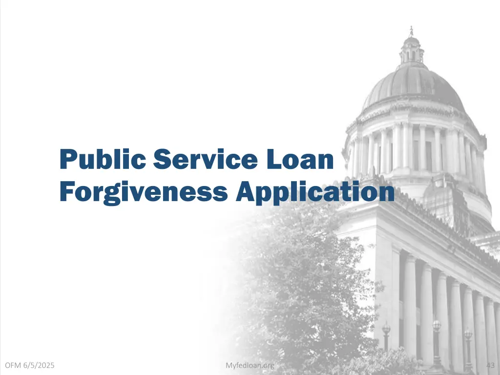 public service loan forgiveness application