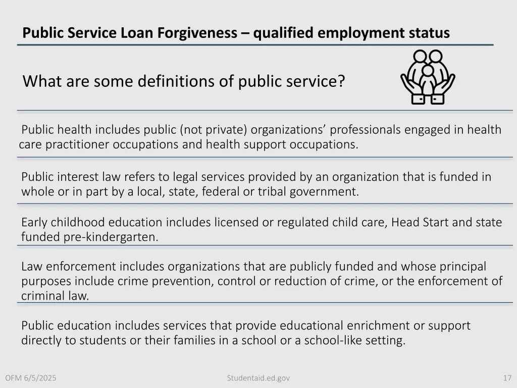 public service loan forgiveness qualified 3