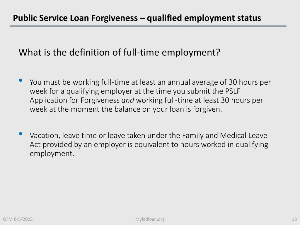 public service loan forgiveness qualified