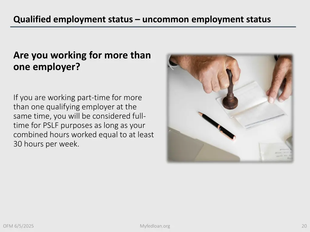 qualified employment status uncommon employment 1