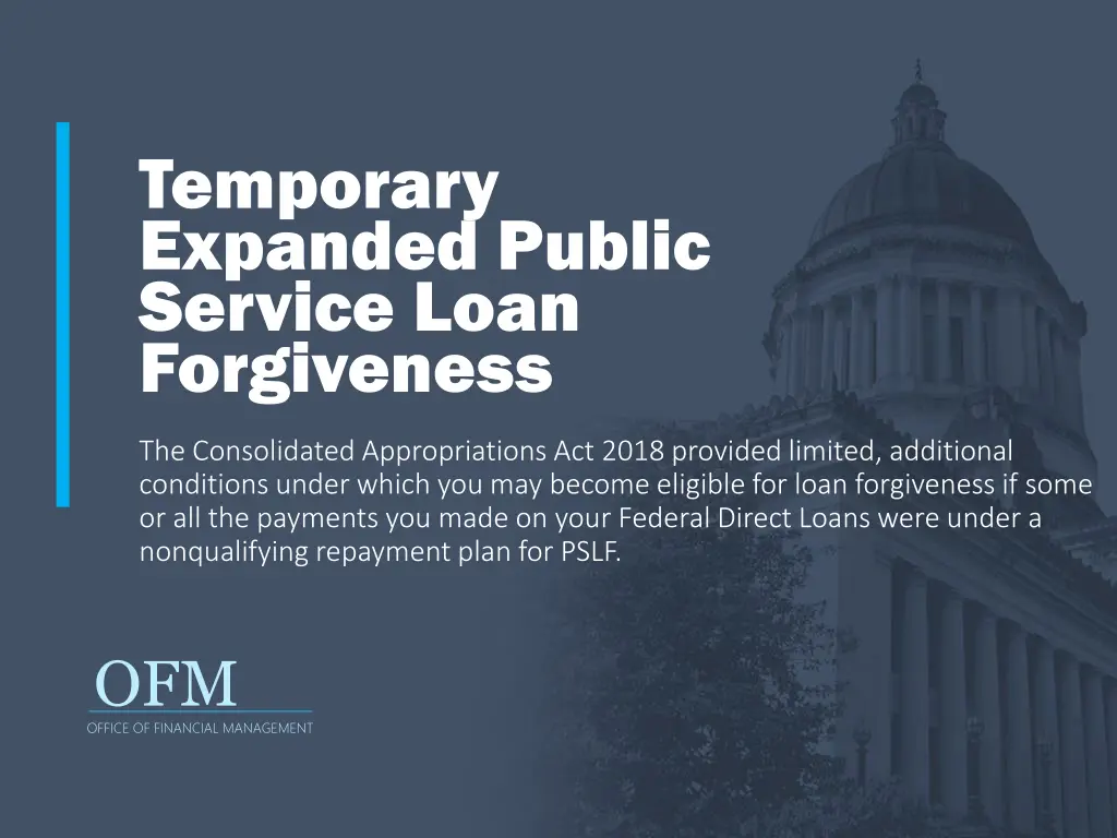 temporary expanded public service loan forgiveness